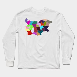 Bulgaria Color Map Long Sleeve T-Shirt